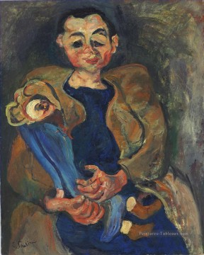 Femme avec la poupée Chaim Soutine Expressionism Peinture à l'huile